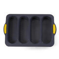 4-Grid Silicone Baguette & Bread Loaf Pan – Non-Stick Baking Mold