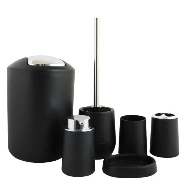 Bamboo Bathroom Accessories Set – Soap Dispenser, Toothbrush Holder & More
