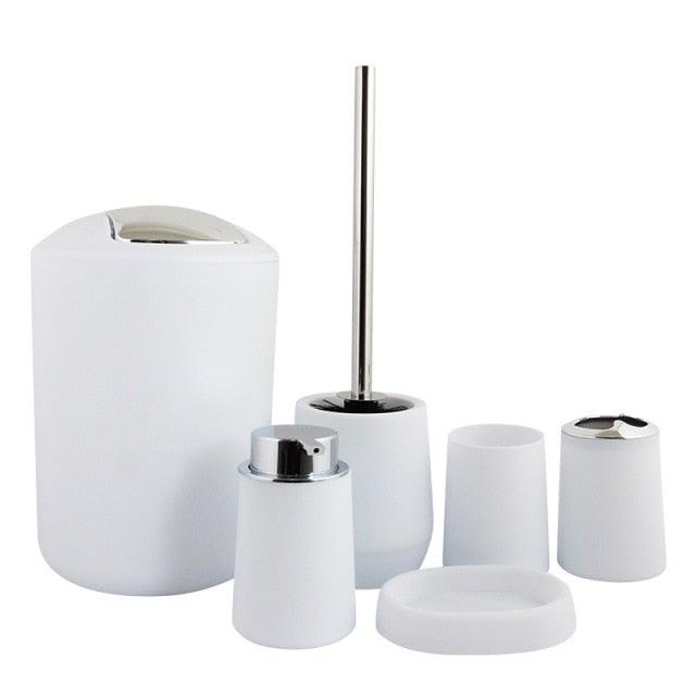 Bamboo Bathroom Accessories Set – Soap Dispenser, Toothbrush Holder & More
