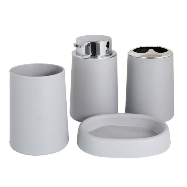 Bamboo Bathroom Accessories Set – Soap Dispenser, Toothbrush Holder & More