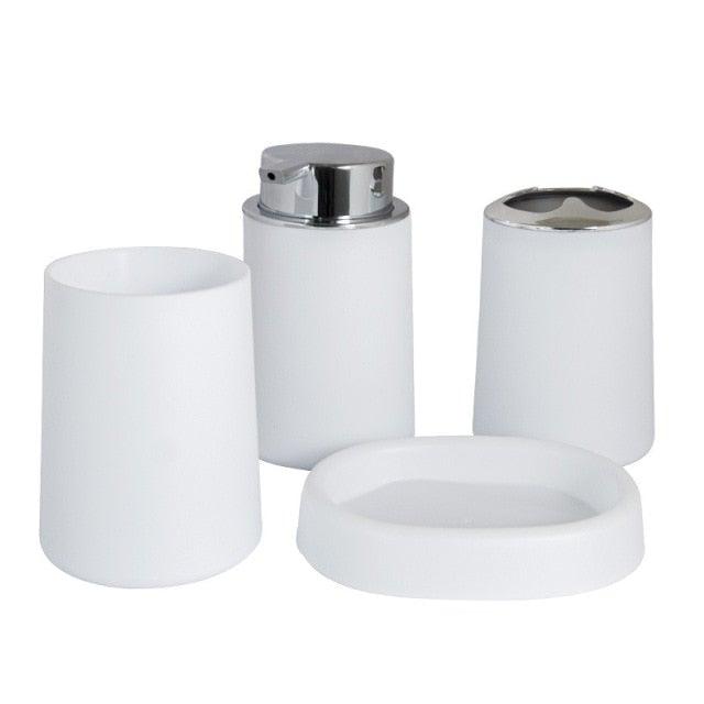 Bamboo Bathroom Accessories Set – Soap Dispenser, Toothbrush Holder & More