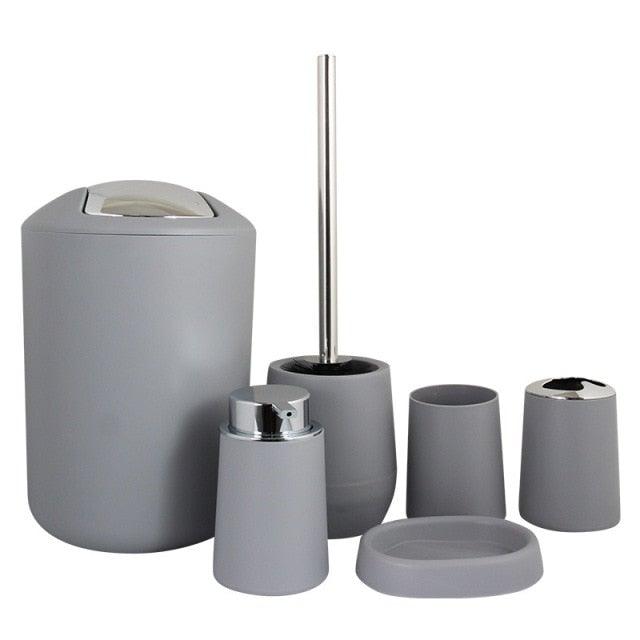 Bamboo Bathroom Accessories Set – Soap Dispenser, Toothbrush Holder & More