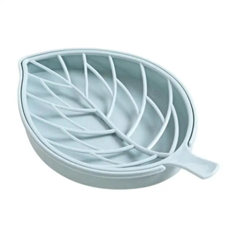 Leaf-Shaped Soap Dish with Draining Tray – Double Layer Holder