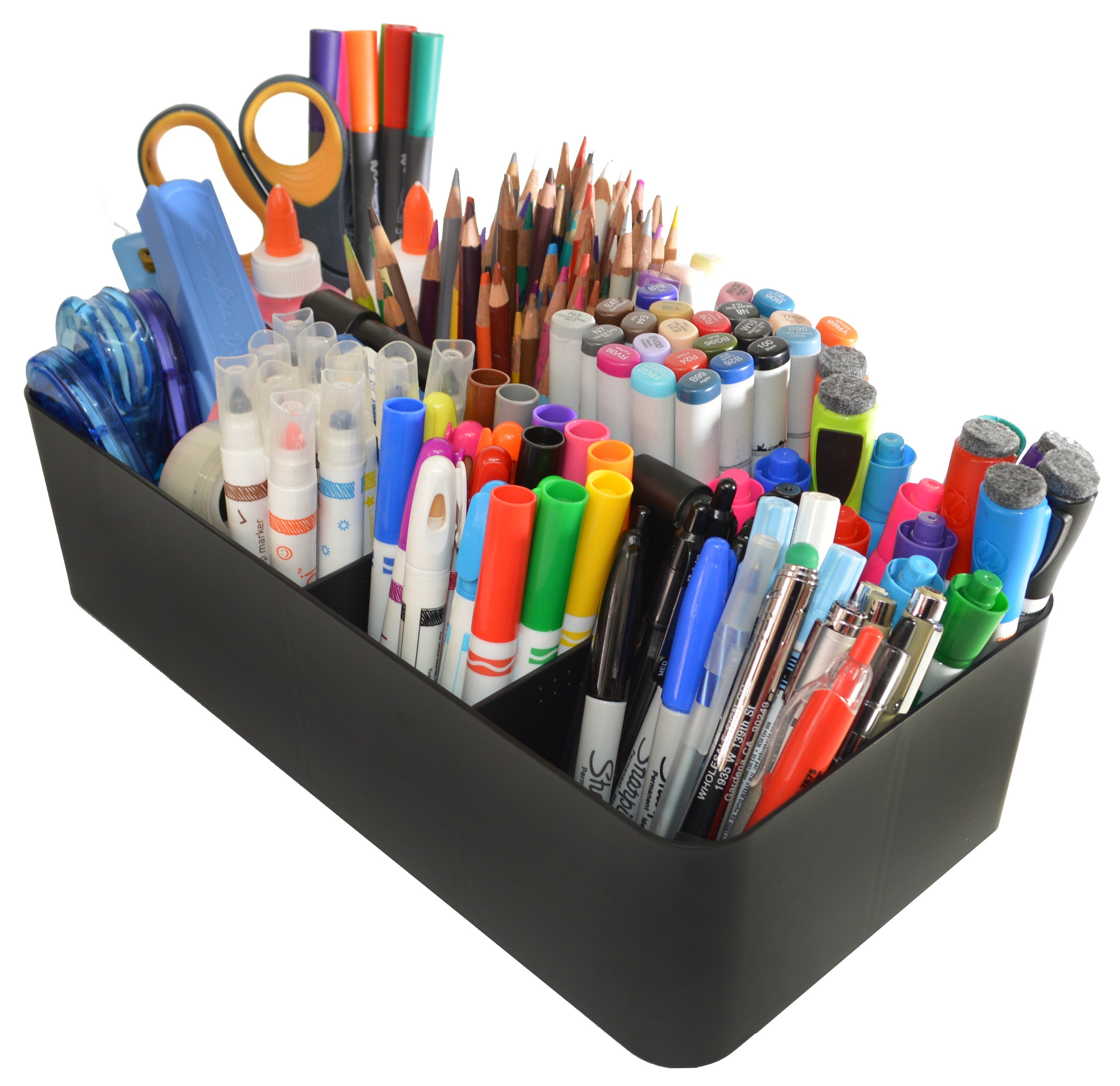 Enjoy Organizer - Stackable Portable Plastic Caddy with Handle | Desk, Makeup, Dorm Caddy(Made In Usa)