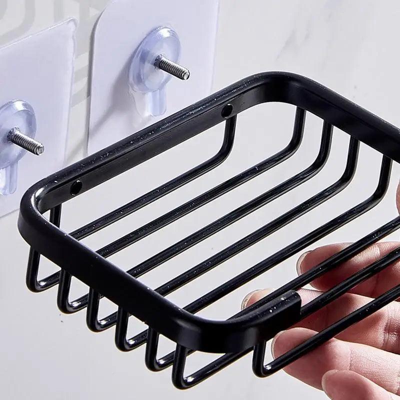 Wall-Mounted Stainless Steel Soap Dish Holder – No-Drill Adhesive