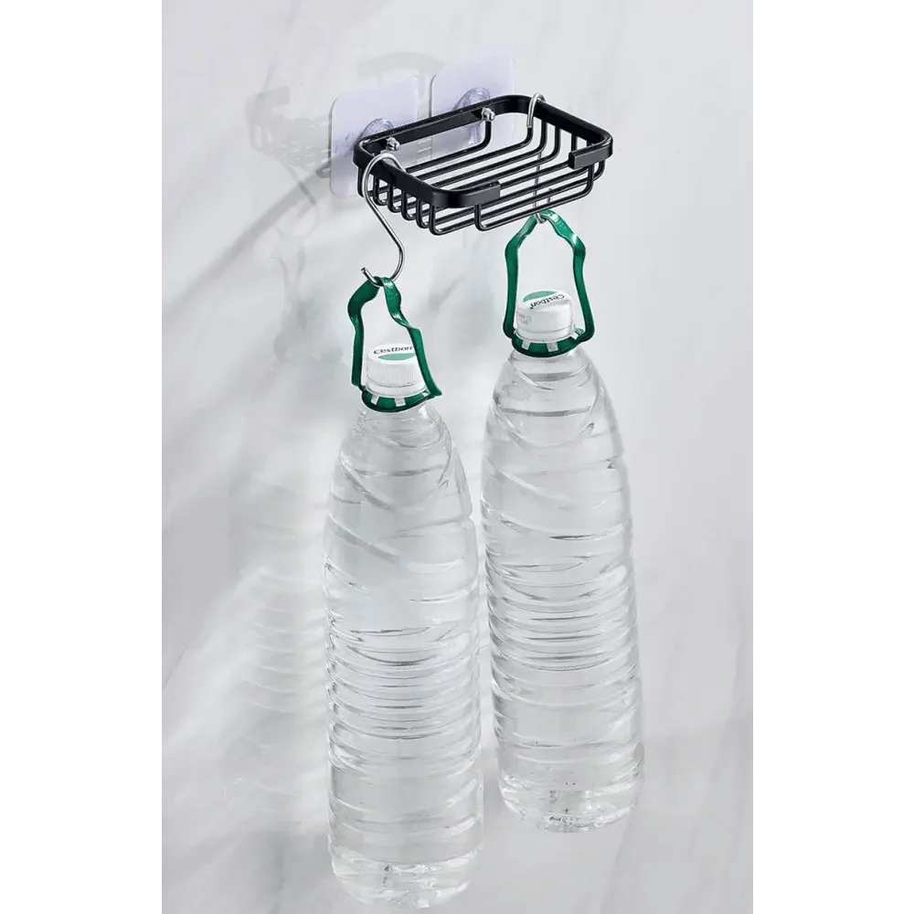 Wall-Mounted Stainless Steel Soap Dish Holder – No-Drill Adhesive
