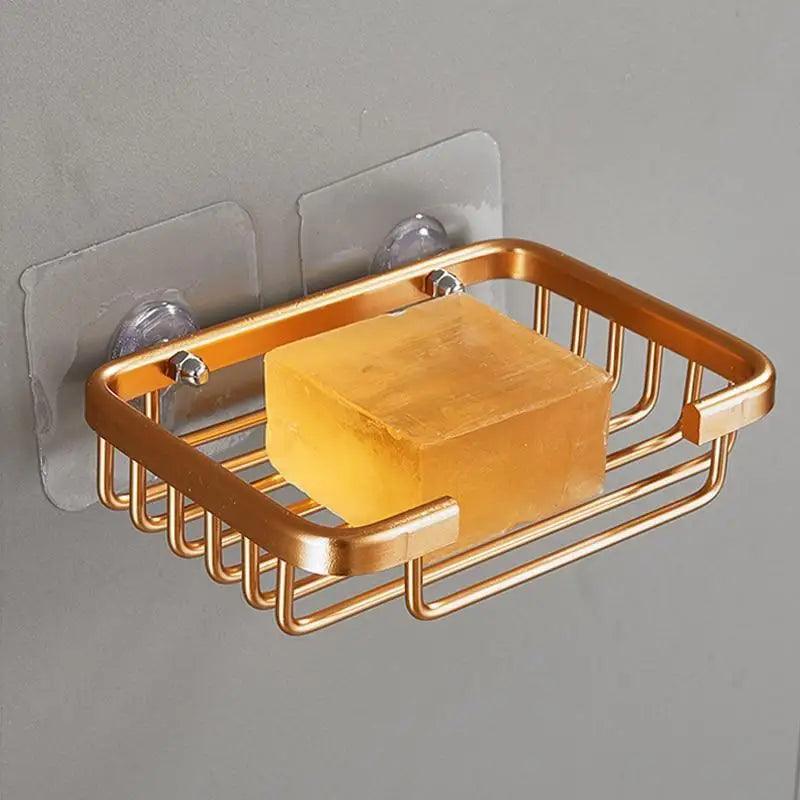 Wall-Mounted Stainless Steel Soap Dish Holder – No-Drill Adhesive