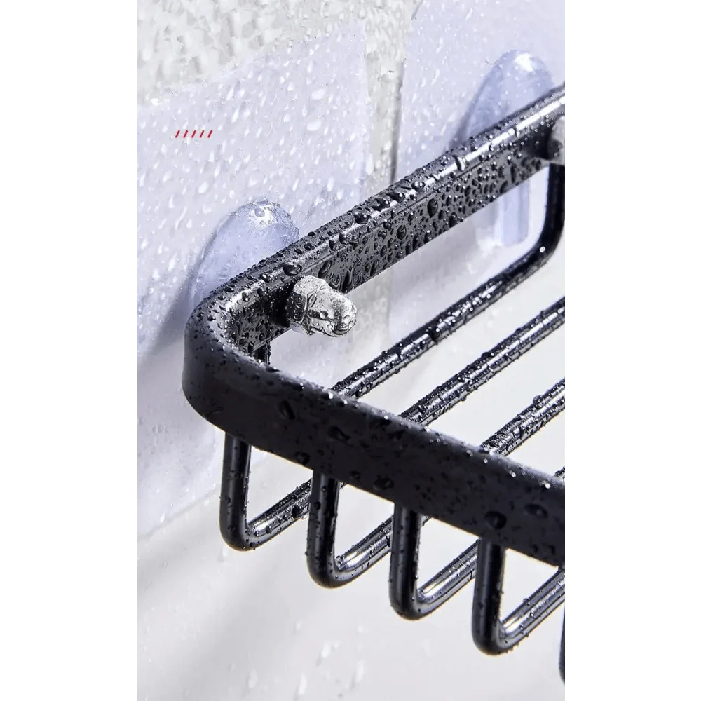 Wall-Mounted Stainless Steel Soap Dish Holder – No-Drill Adhesive