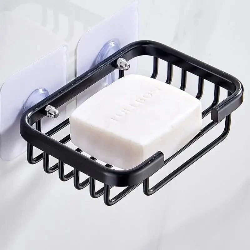Wall-Mounted Stainless Steel Soap Dish Holder – No-Drill Adhesive