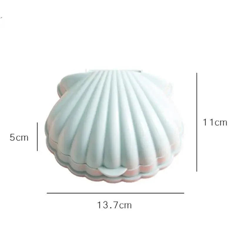 Seashell Soap Dish with Drainer | Decorative Soap Holder for Home & Travel (3 Colors)