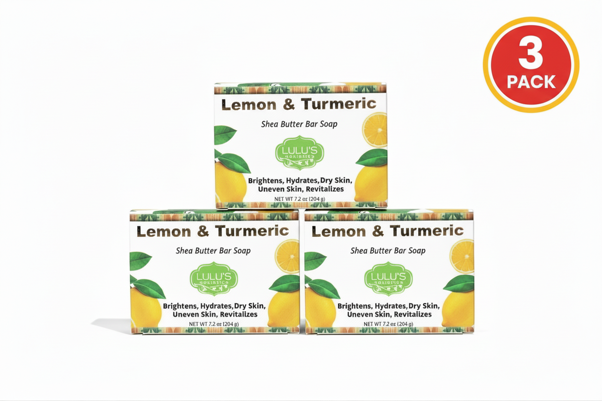 Lemon Turmeric Shea Butter Bar Soap | Brightening & Even Skin Tone — Made in USA