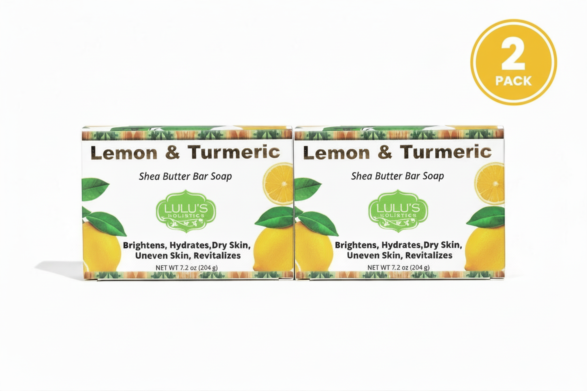 Lemon Turmeric Shea Butter Bar Soap | Brightening & Even Skin Tone — Made in USA