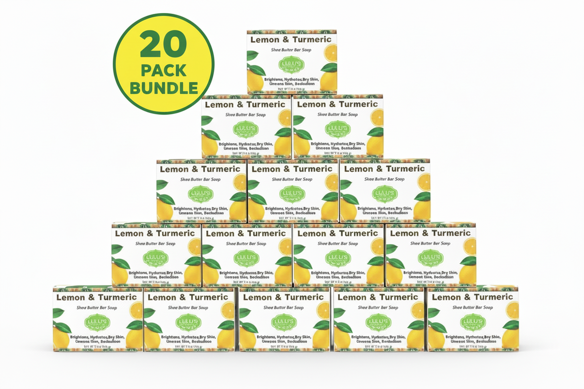 Lemon Turmeric Shea Butter Bar Soap | Brightening & Even Skin Tone — Made in USA