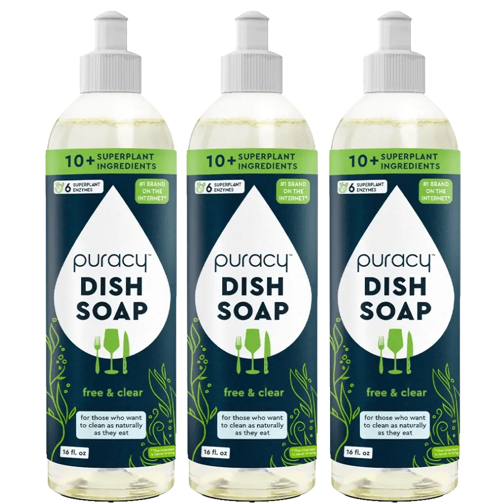 Puracy Natural Dish Soap | Plant-Based, Concentrated Formula — 5 Scents