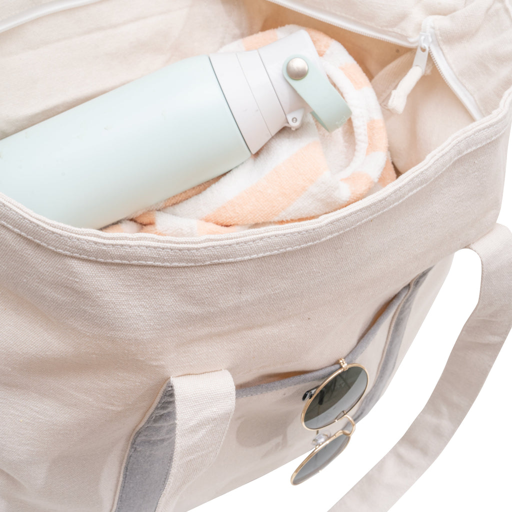 Extra Large Canvas Tote Bag with Zipper | 100% Organic Cotton — 5 Colors