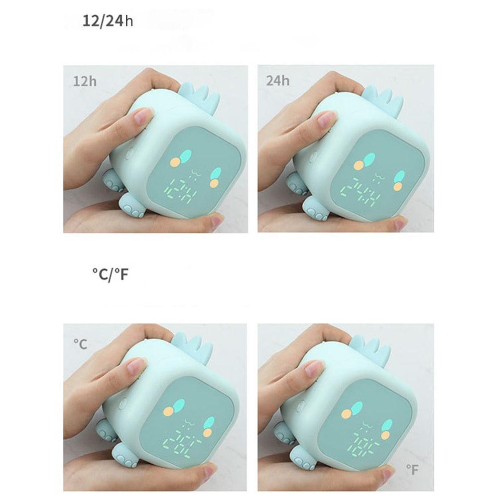 Dinosaur Kids Alarm Clock – Digital Night Light & Sleep Trainer for Children
