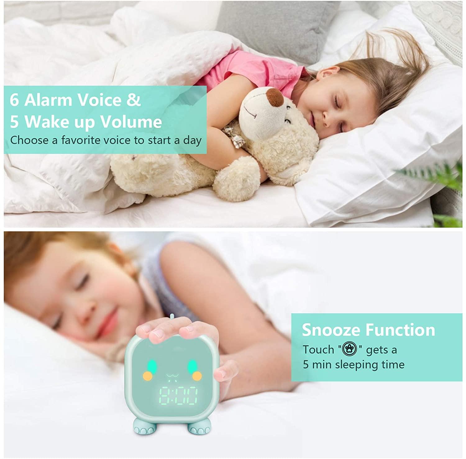 Dinosaur Kids Alarm Clock – Digital Night Light & Sleep Trainer for Children