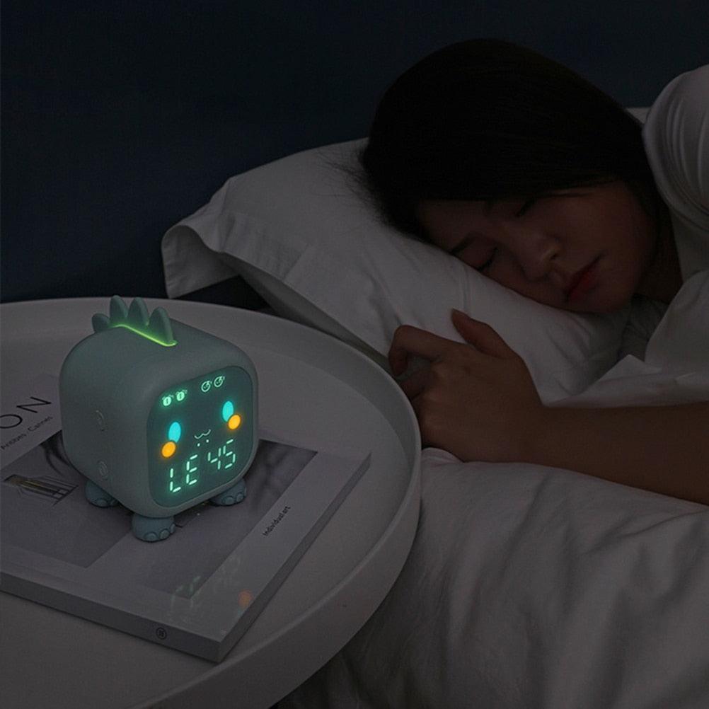 Dinosaur Kids Alarm Clock – Digital Night Light & Sleep Trainer for Children