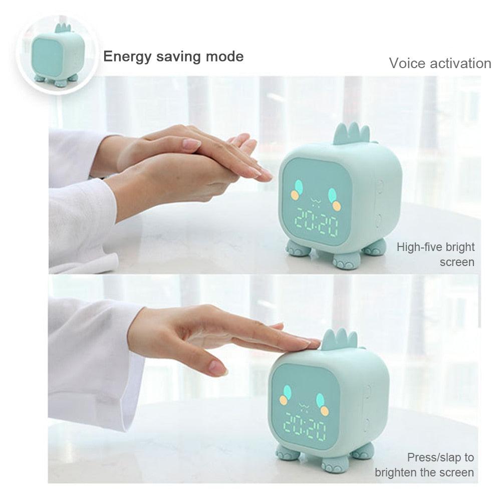 Dinosaur Kids Alarm Clock – Digital Night Light & Sleep Trainer for Children