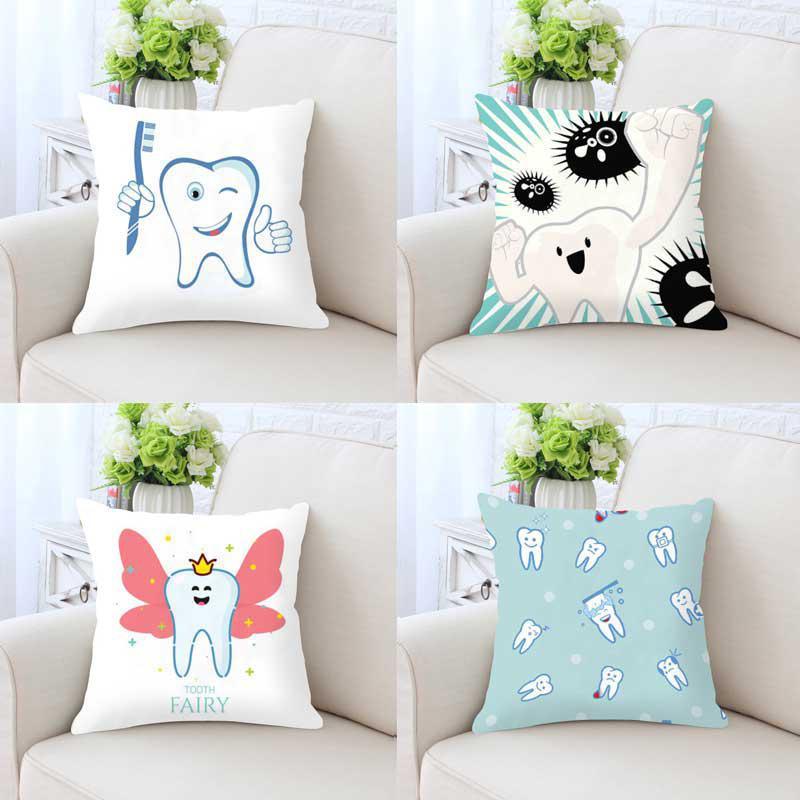 Tooth Fairy Pillow Cover for Kids – Velvet Cushion Cover with Hidden Tooth Pocket