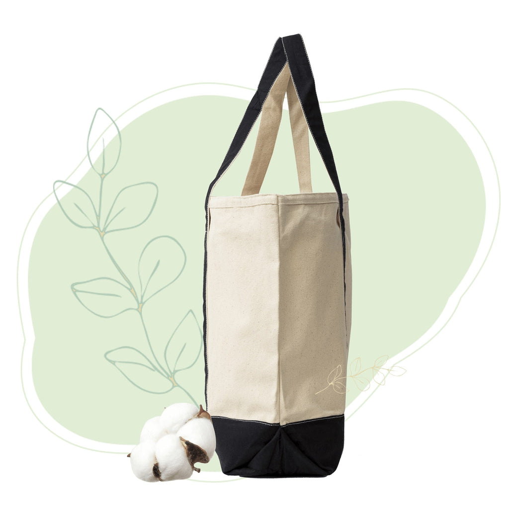 Extra Large Canvas Tote Bag with Zipper | 100% Organic Cotton — 5 Colors