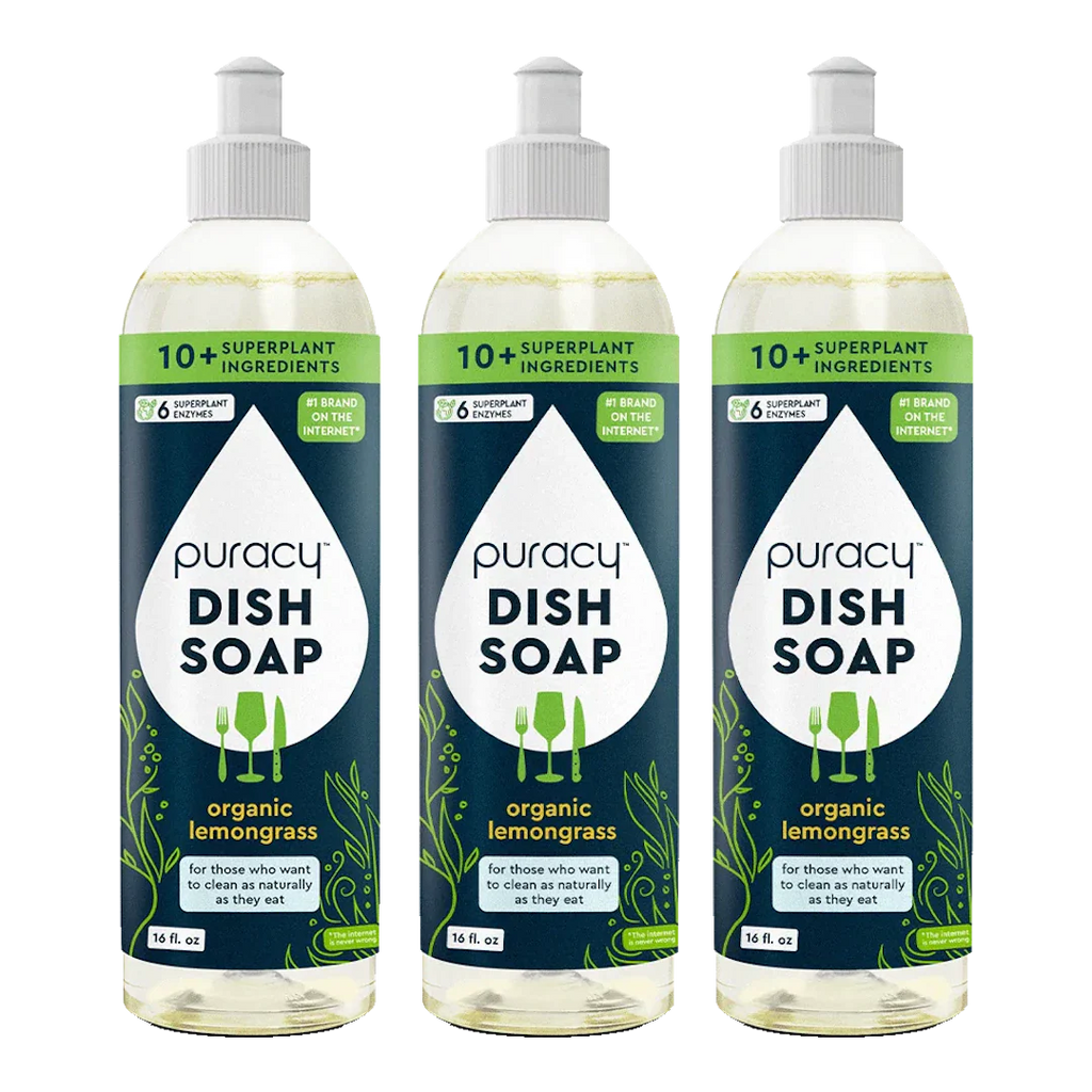 Puracy Natural Dish Soap | Plant-Based, Concentrated Formula — 5 Scents