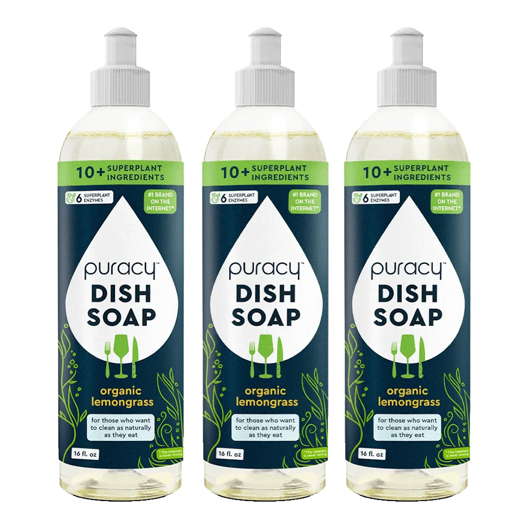 Puracy Natural Dish Soap | Plant-Based, Concentrated Formula — 5 Scents