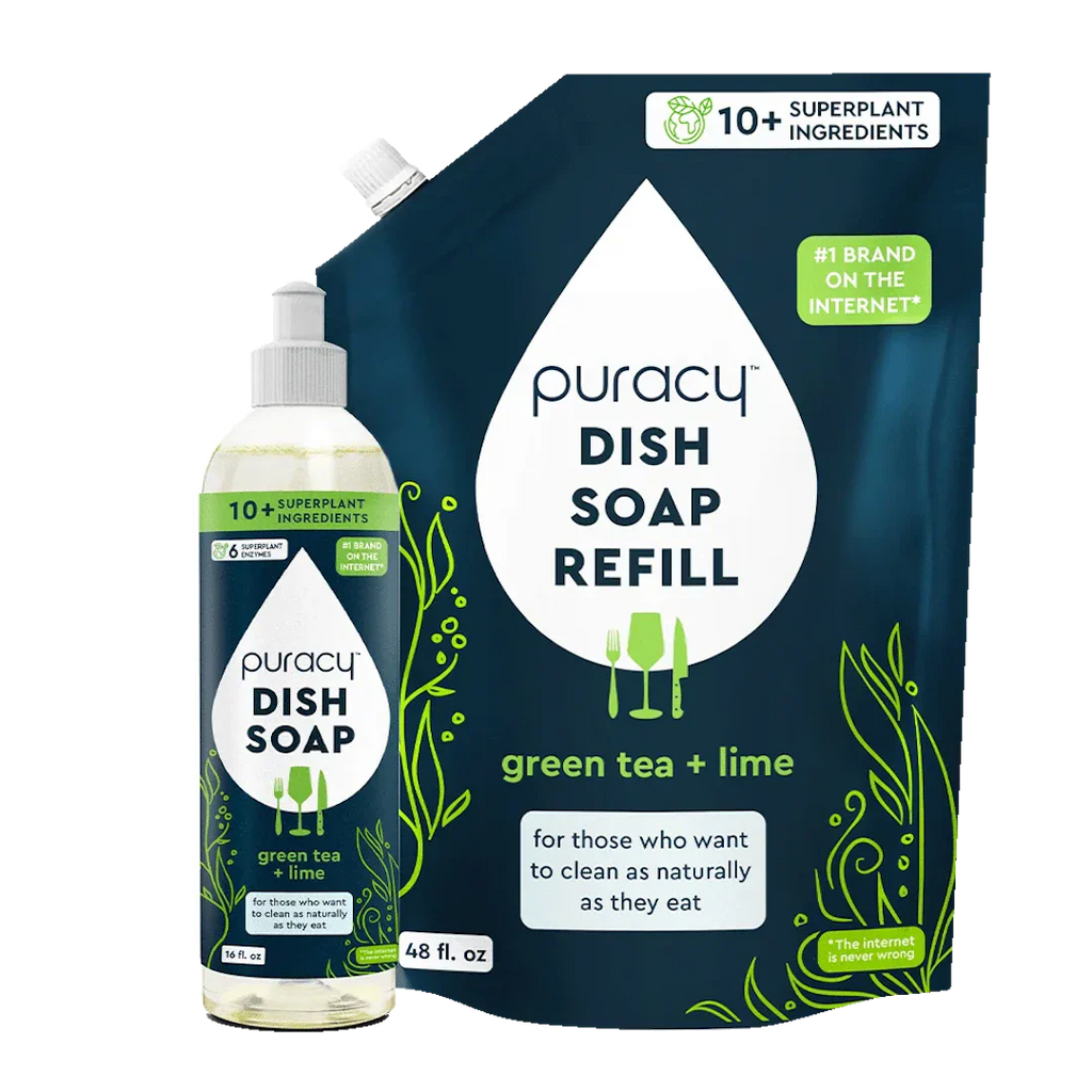 Puracy Natural Dish Soap | Plant-Based, Concentrated Formula — 5 Scents