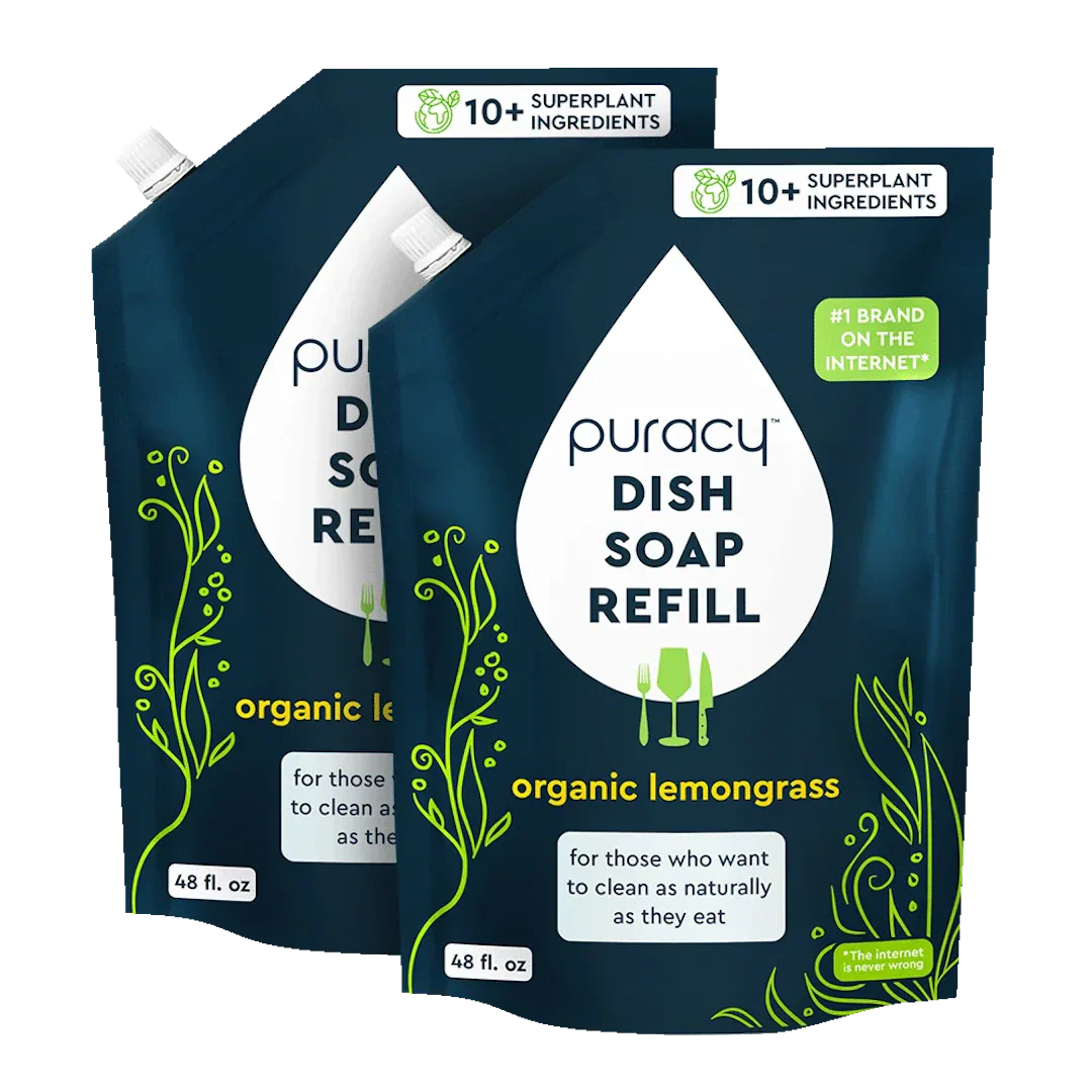 Puracy Natural Dish Soap | Plant-Based, Concentrated Formula — 5 Scents