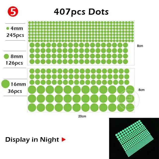 Glow in the Dark Moon & Stars Wall Stickers for Kids Room – Luminous Ceiling Decals
