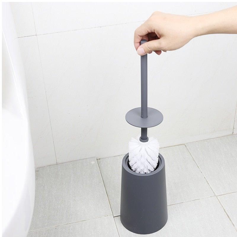 Nordic Ceramic Toilet Brush Set – Ergonomic Long Handle with Holder