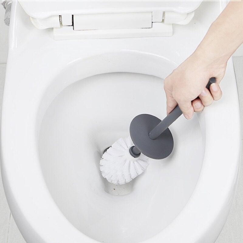 Nordic Ceramic Toilet Brush Set – Ergonomic Long Handle with Holder