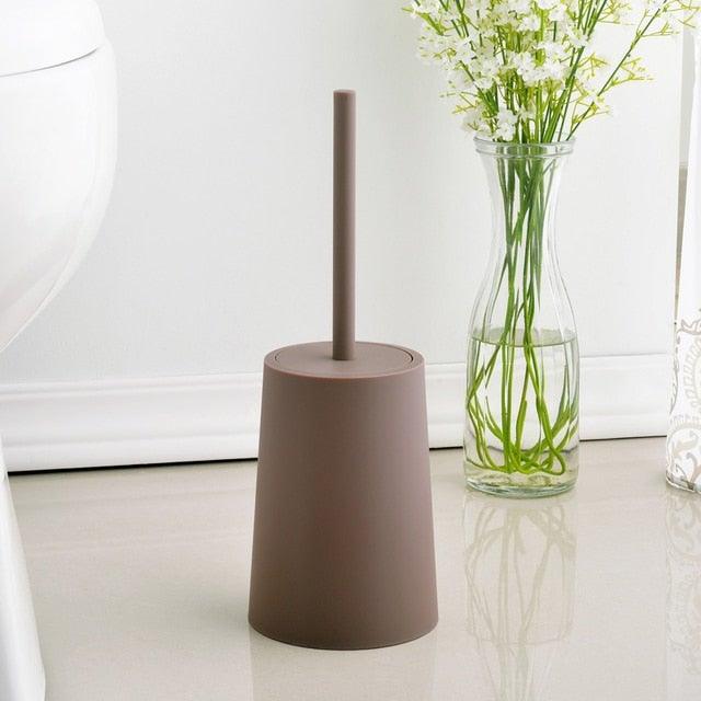 Nordic Ceramic Toilet Brush Set – Ergonomic Long Handle with Holder