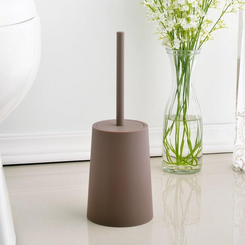 Nordic Ceramic Toilet Brush Set – Ergonomic Long Handle with Holder