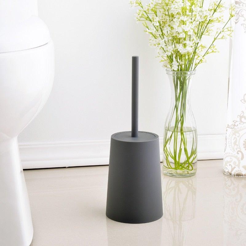 Nordic Ceramic Toilet Brush Set – Ergonomic Long Handle with Holder