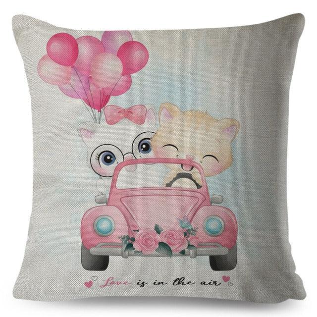 Cartoon Dinosaur Kids Pillow Cover – Cute Animal Cushion Case for Kids Room