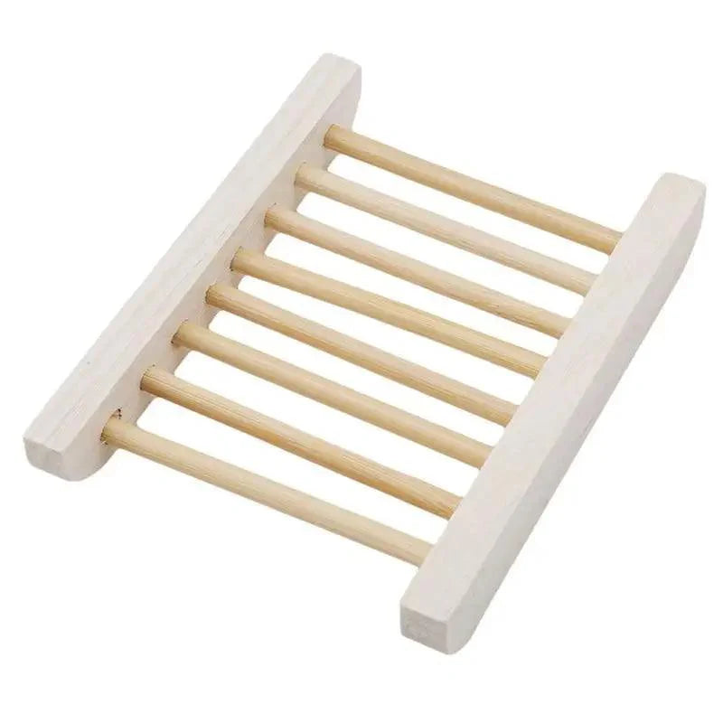 Handcrafted Natural Pine Wood Soap Dish | Slotted Self-Draining Soap Holder