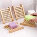 Handcrafted Natural Pine Wood Soap Dish | Slotted Self-Draining Soap Holder