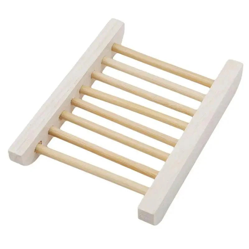 Handcrafted Natural Pine Wood Soap Dish | Slotted Self-Draining Soap Holder