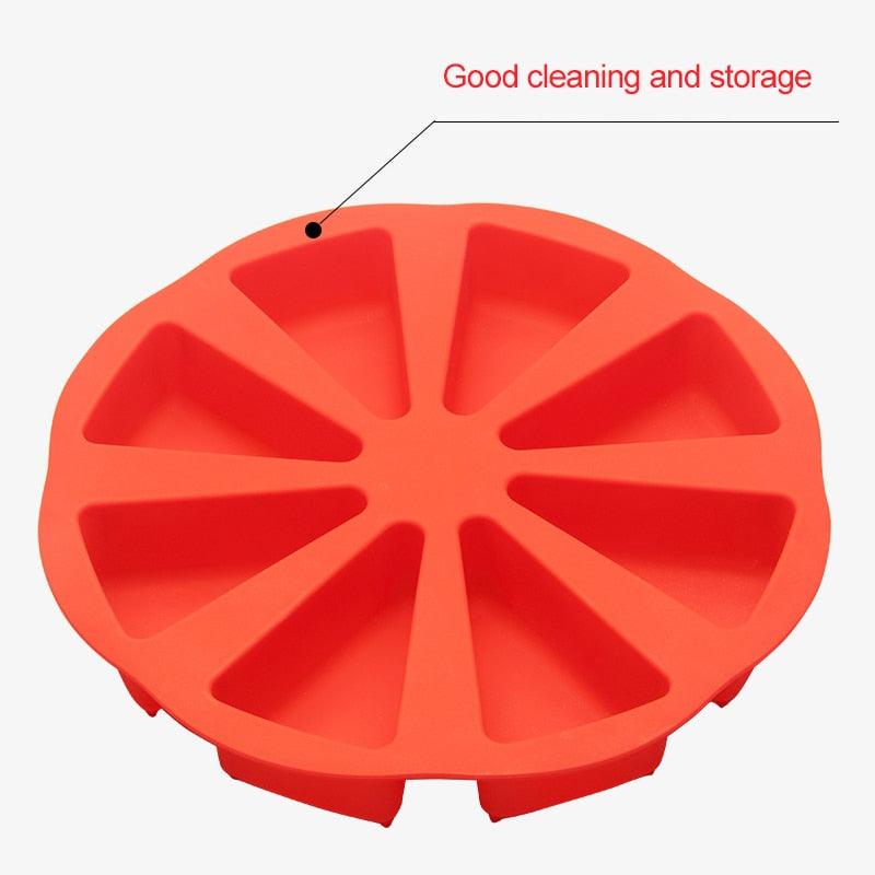 8-Cavity Triangle Silicone Baking Mold – Scone, Pizza Slice & Cake Pan