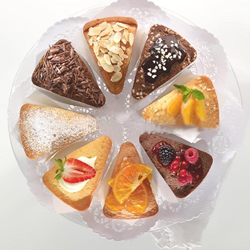 8-Cavity Triangle Silicone Baking Mold – Scone, Pizza Slice & Cake Pan
