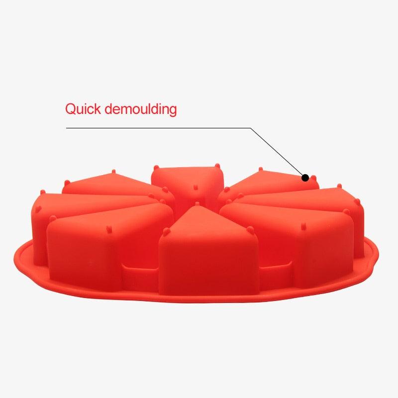 8-Cavity Triangle Silicone Baking Mold – Scone, Pizza Slice & Cake Pan