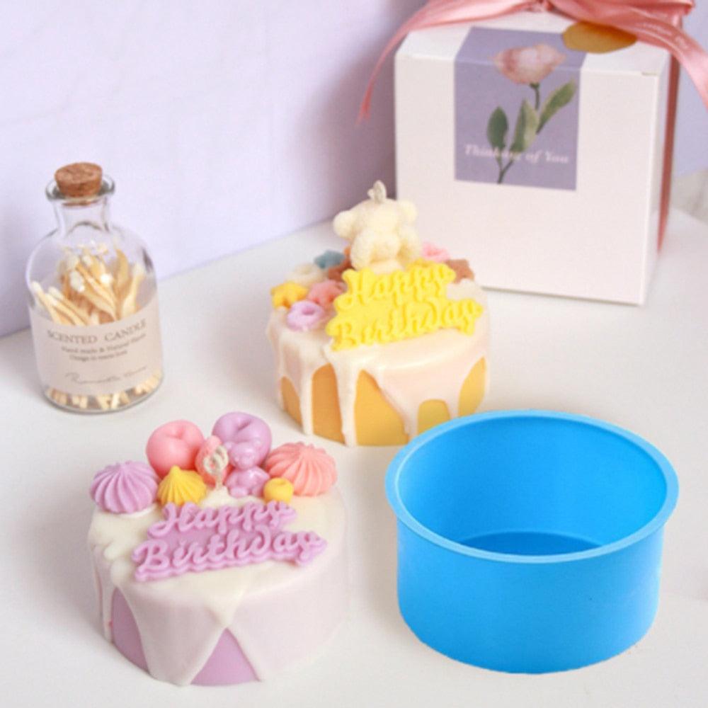 4-Inch Round Silicone Baking Mold | Non-Stick, Reusable Cake Pan — Blue or Red