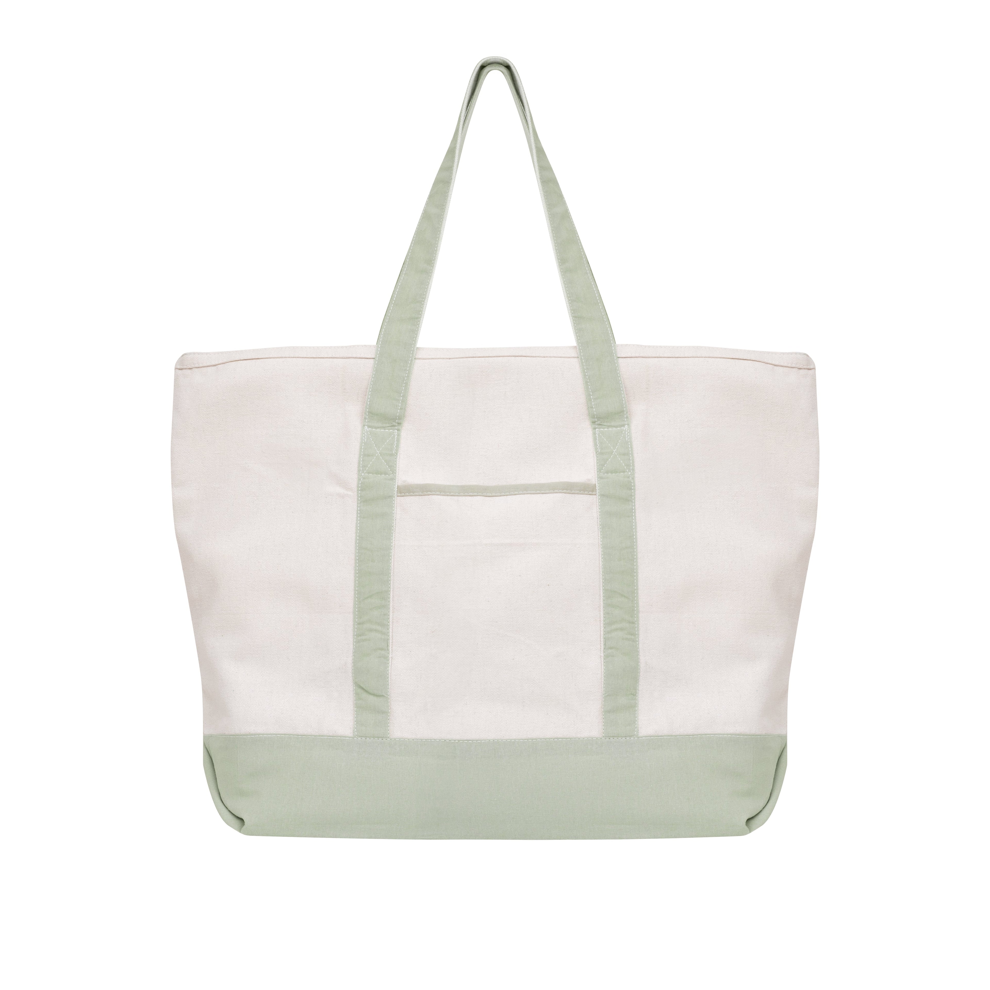 Extra Large Canvas Tote Bag with Zipper | 100% Organic Cotton — 5 Colors