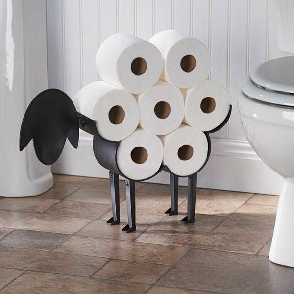 Sheep Toilet Paper Holder – Decorative Metal Bathroom Tissue Storage
