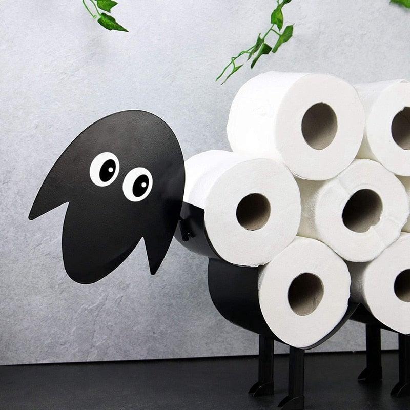 Sheep Toilet Paper Holder – Decorative Metal Bathroom Tissue Storage