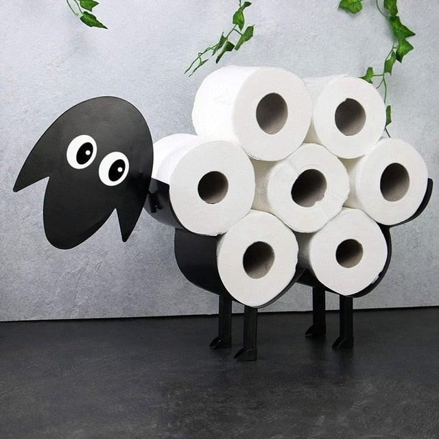 Sheep Toilet Paper Holder – Decorative Metal Bathroom Tissue Storage