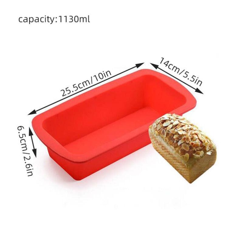Non-Stick Silicone Bread & Loaf Pan – Rectangular Baking Mold