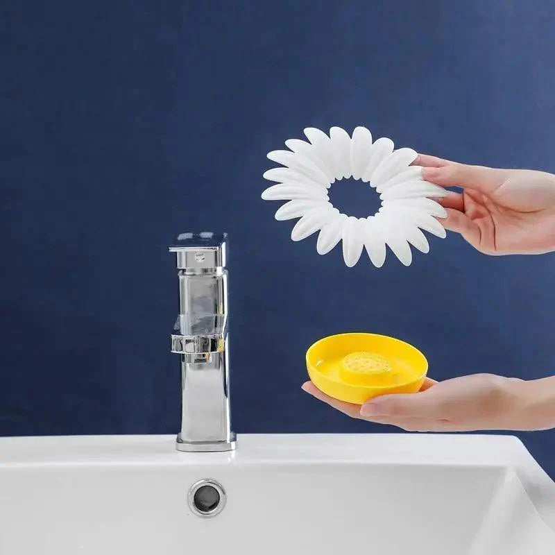 Lotus-Shape Silicone Soap Dish | Self-Draining, Non-Slip, Multi-Use — 9 Colors
