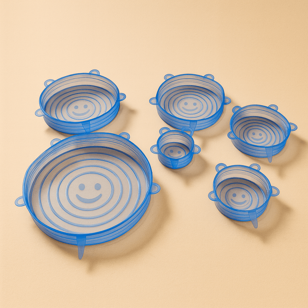 Silicone Stretchy Bowl Lids | 6-Pack, BPA-Free, Reusable Food Storage Covers